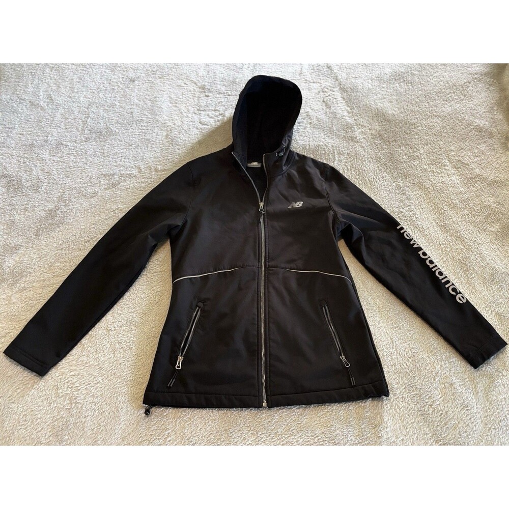 New Balance Soft Shell Full Zip Black Jacket Women's Medium